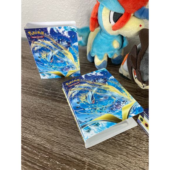 Pokemon Lugia Mini Binders Lot of 4 + Keldeo & Terrakion Plush 2025 Card Storage - Picture 2 of 12